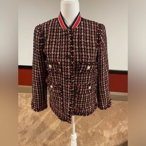 Zara. Textures tweed Medium short blazer. Never worn.